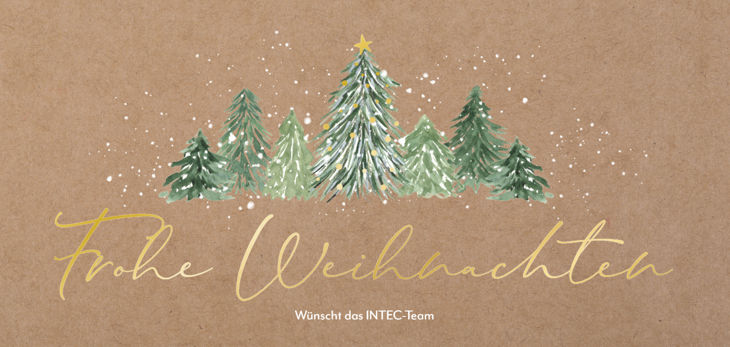Weihnachts-Grußkarte mit dem Text "Frohe Weihnachten".